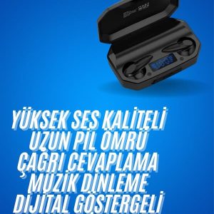 Rgb Işıklı Çift Mikrofonlu Siyah Profesyonel Oyuncu Kulaklığı Kablosuz Kulakiçi