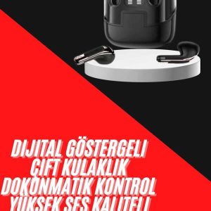 4 Adet Çift Kulaklık Dijital Göstergeli Yüksek Ses Kaliteli Bluetooth Kulaklık
