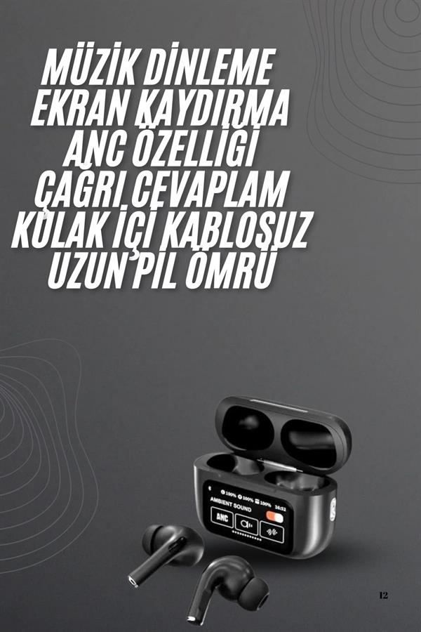 Yeni Nesil Pro Ekranlı Bluetooth Kulaklık 5.0 Bluetooth