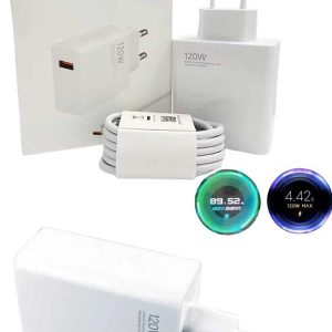 120 Watt Turbo Hızlı Şarj Aleti Seti Hızlı Şarj Adaptörü Beyaz