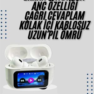 Dokunmatik Ekranlı Air Pro 2 ANC Kulaklık Kablosuz Çok Fonksiyonlu