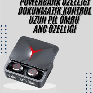 Kablosuz Bluetooth Kulaklık Powerbank Özellikli Göstergeli Hd Mikrofon