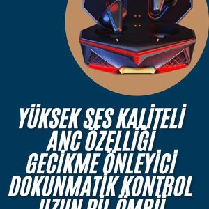 Profesyonel TWS Işıklı Kablosuz Bluetooth Kulaklık Oyuncu Kulaklığı