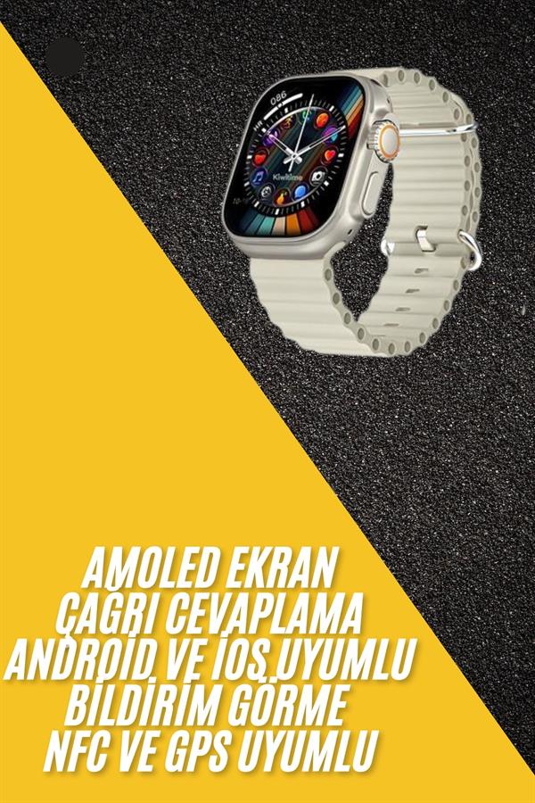 Akıllı Saat Kol Saati Android ve İOS Uyumlu Nabız Ölçer Sesli Asistan