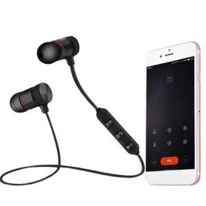 Sports Mıknatıslı Siyah Bluetooth Kulaklık Kablolu Uzun Pil Ömrü