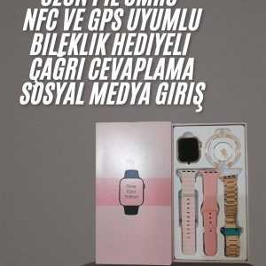 Yeni Nesil Kadın Akıllı Saat Rose Gold Android ve İos Uyumlu