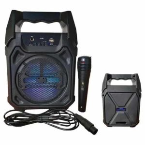 Karaoke Mikrofonlu Fm Radyolu Bluetooth Hoparlör Yüksek Ses Kaliteli