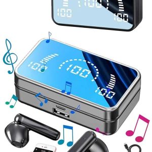 Yeni Nesil Kablosuz Kulaklık Aynalı Powerbank Özellikli Bluetooth Bağlantılı Dijital Göstergeli