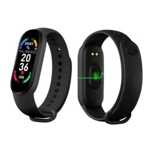 M6 Akıllı Bileklik Siyah Adımsayar Spor Takibi Android ve İOS Uyumlu