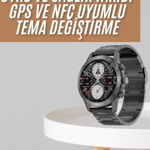 Akıllı Saat Çelik Kordon Çağrı Cevaplama Amoled Ekran Titreşimli Uyku ve Sağlık Takibi