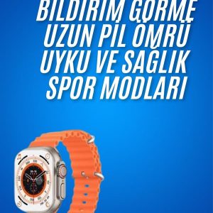 Ultra Akıllı Saat 49 Mm Çift Kordonlu Arama Cevaplama Bluetooth Bağlantılı