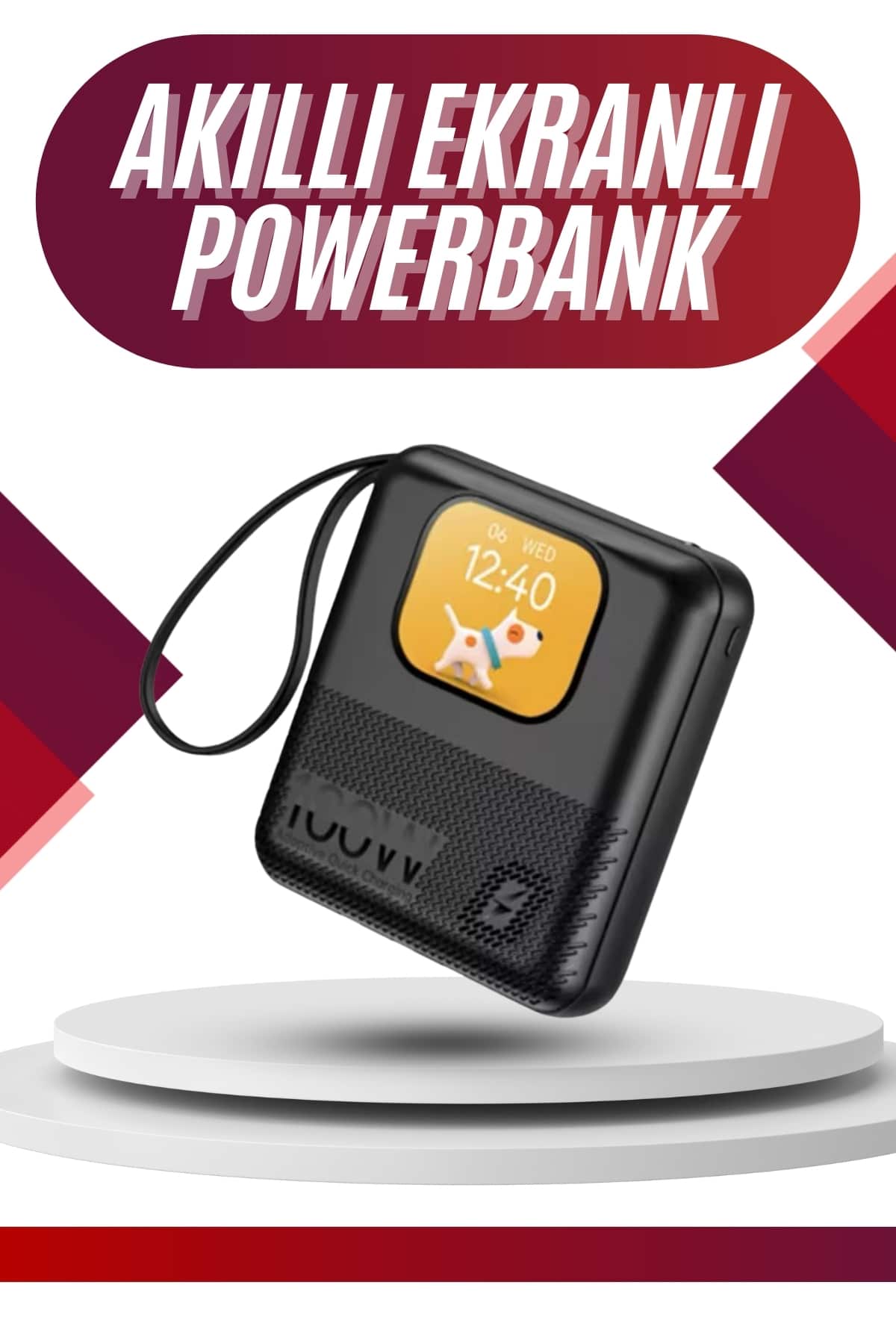 Akıllı Powerbank 10.000 MAH 4 Çıkışlı Taşınabilir Dijital Göstergeli