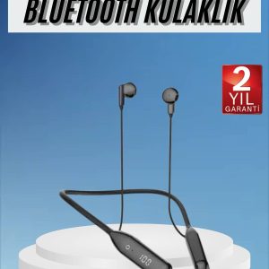 100 Saat Kablolu Boyun Askılı Dijital Göstergeli Bluetooth Kulaklığı