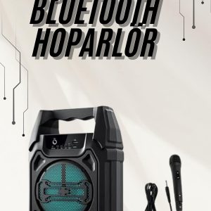 Bluetooth Hoparlör Led Işıklı Taşınabilir Kablosuz Speaker Uzun Pil Ömrü