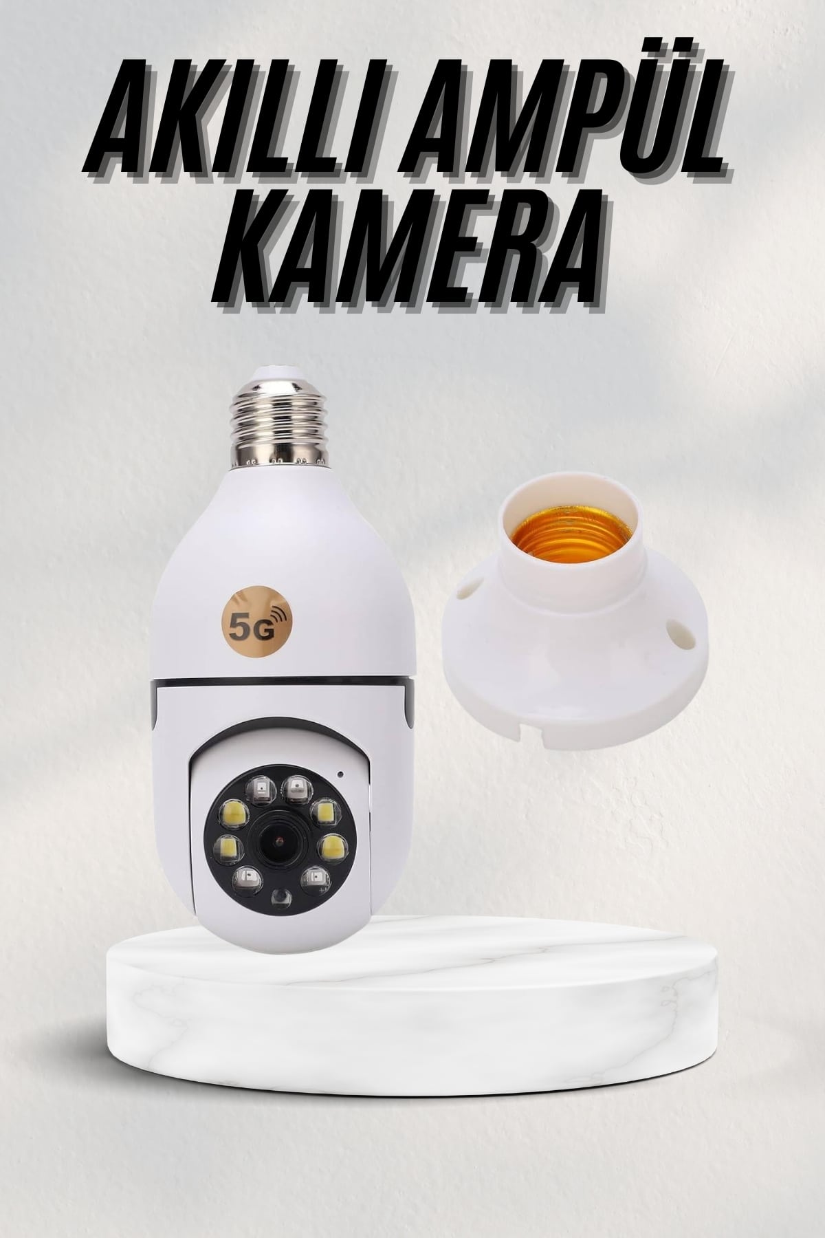 Akıllı Kamera Wifi Kamera Duylu Ampul Görünümlü 360 Derece Dönebilen Ev Kamerası