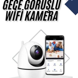 Kablosuz Wifi Destekli Akıllı Güvenlik Kamerası Hareket Sensörlü