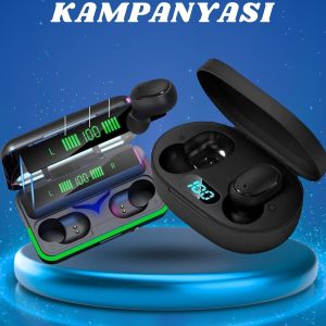 İkili Bluetooth Kulaklık Dijital Göstergeli Uzun Pil Ömrü Yüksek Ses Kaliteli