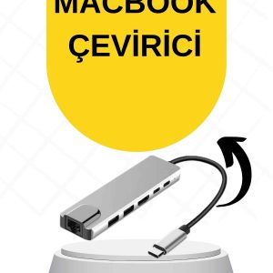 Macbook Pro/air Uyumlu USB Type-C 8 In 1 Hub Dönüştürücü Çevirici Çoklayıcı USB Hdmı Micro Sd 8 Girişli