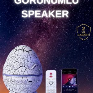 Yumurta Şeklinde Su Dalgalı Bluetooth Speaker Lamba Renkli Şarjlı