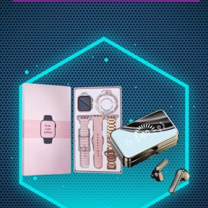 Bileklikli Amoled Ekran Akıllı Saat ve Dijital Göstergeli Kablosuz Bluetooth Kulaklık ANC/ ENC