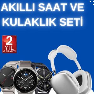 Yeni Nesil Sesli Görüşme Akıllı Saat ve Powerbank Çoklu Şarj Girişli Bluetooth Kulaklık Nabız Ölçer