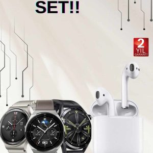 Akıllı Saat ve Kulaklık Seti Dokunmatik Ekran 5.0 Bluetooth Bağlantılı Sesli Görüşme