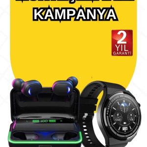 Yeni Nesil Akıllı Saat Ve Bluetooth Kulaklık Titreşim Bildirimleri Uyku Takibi