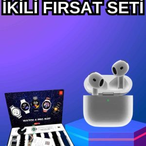 3.Nesil TWS Bluetooth Kulaklık Bluetooth Bağlantılı Akıllı Saat Amoled Ekran Plastik Hasır Kordon