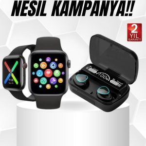 Kaliteli Akıllı Saat ve Kaliteli Bluetooth Kulaklık ANC Özelliği Uzun Pil Ömrü