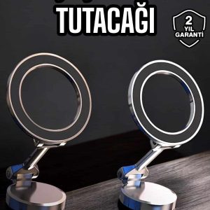 Telefon Tutucu Tüm Arabalara Uyumlu Araç İçi Katlanabilir Manyetik Tasarım