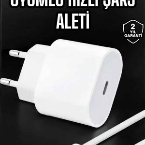 Güç Adaptörü ve Kablosu Şarj Aleti 15/15 Pro Max Uyumlu Hızlı Şarj