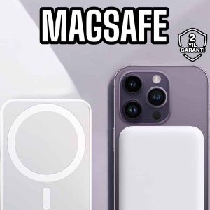 5000 Mah İOS Uyumlu Magsafe Kablosuz Şarj Hızlı Şarj Desteği