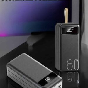 Powerbank 60.000 Mah Hızlı Şarj 4 Çıkışlı Uzun Şarj Süreli Dijital Göstergeli