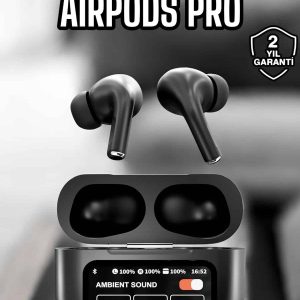 Kablosuz Bluetooth Kulaklık Ekranlı Uzun Şarj Süreli ANC Destekli