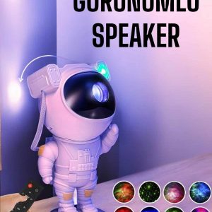 Astronot Bluetooth Hoparlör Gökyüzü Projektör Gece Lambası