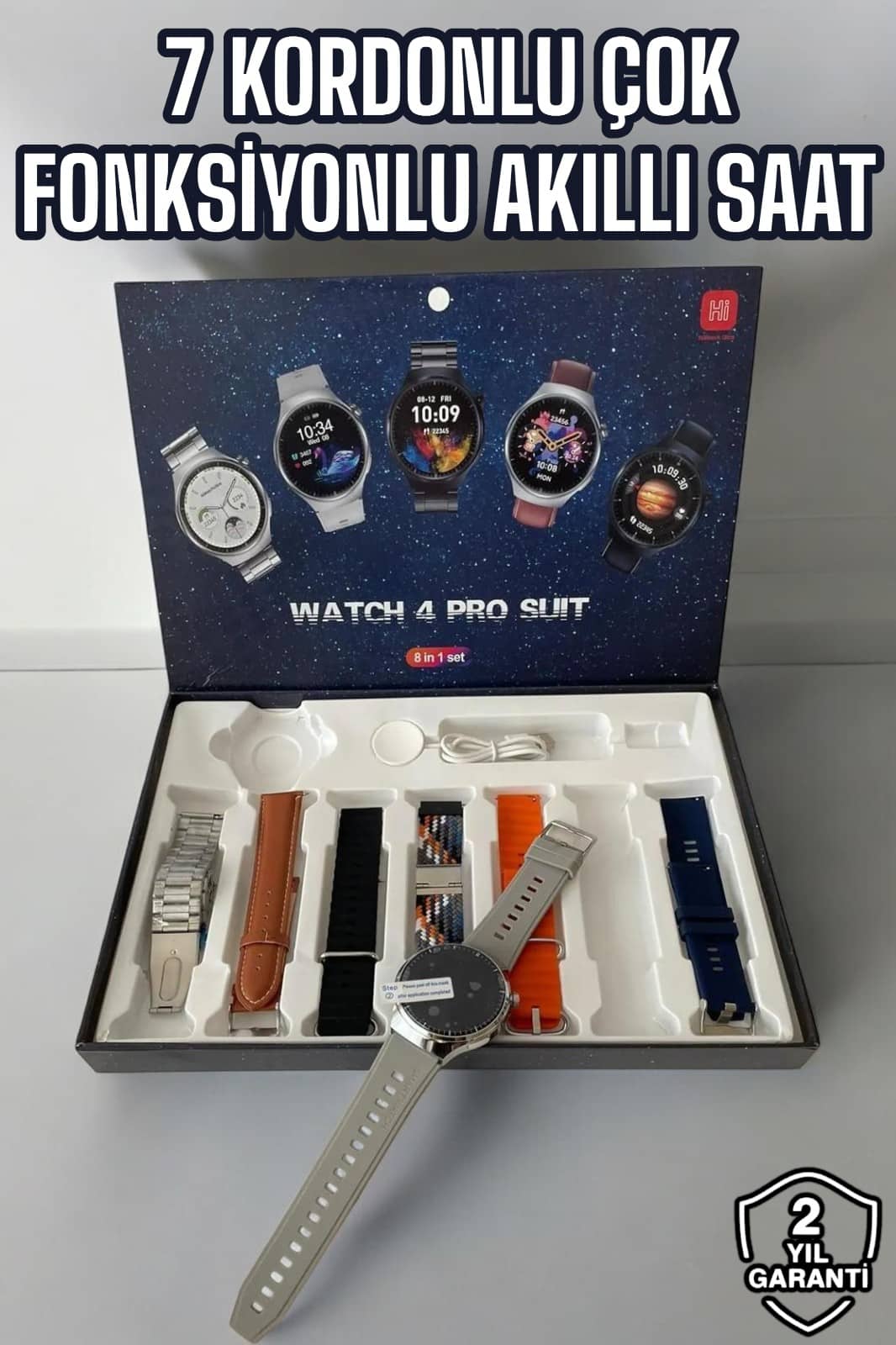 Akıllı Saat 7 Kordonlu Yeni Nesil Arama Cevaplayan Çok Fonksiyonlu