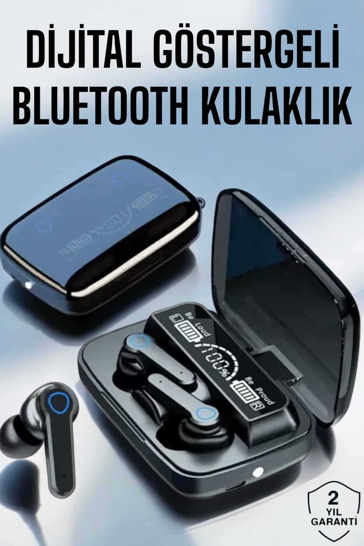 Bluetooth Kulaklık Dijital Göstergeli Kablosuz Uzun Pil Ömrü