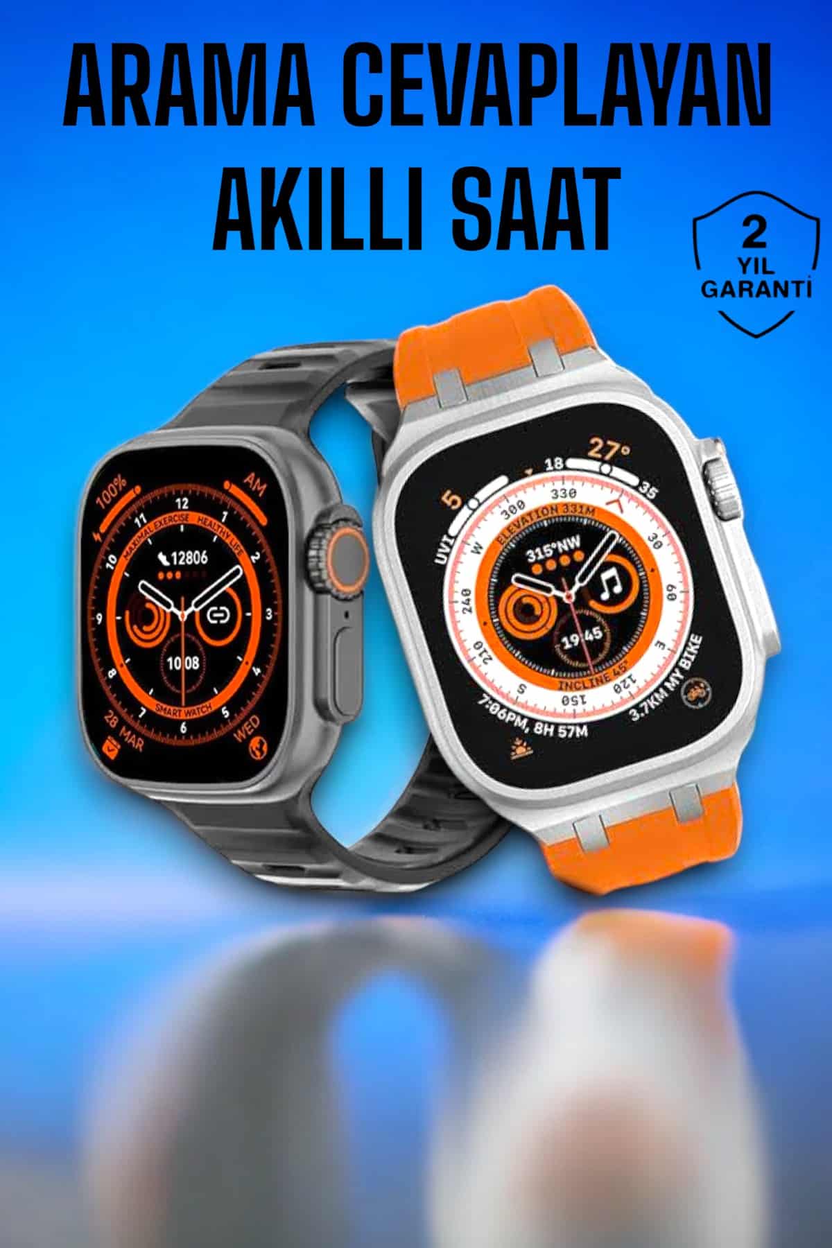 Akıllı Saat GPS Sağlık Ve Uyku Takibi Arama Cevaplayan Bluetooth Bağlantılı