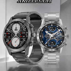 Suya Dayanıklı Dokunmatik Akıllı Saat Bluetooth 5.0 Sesli Asistan ve Sağlık Takibi