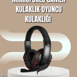 Mikrofonlu Oyun Kulaklığı – Mavi Işıklı Uzun Süre Konforlu Kullanım