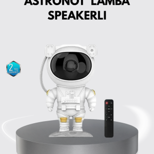Astronot Şekilli Galaxy Projeksiyon Lambası Nebula Efektli Dekoratif Lamba