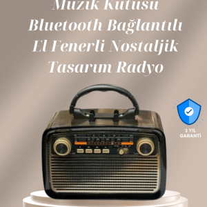 Bluetooth Bağlantılı Taşınabilir Hoparlör – FM/AM Radyo Özellikli Şarj Edilebilir Batarya 1 kg