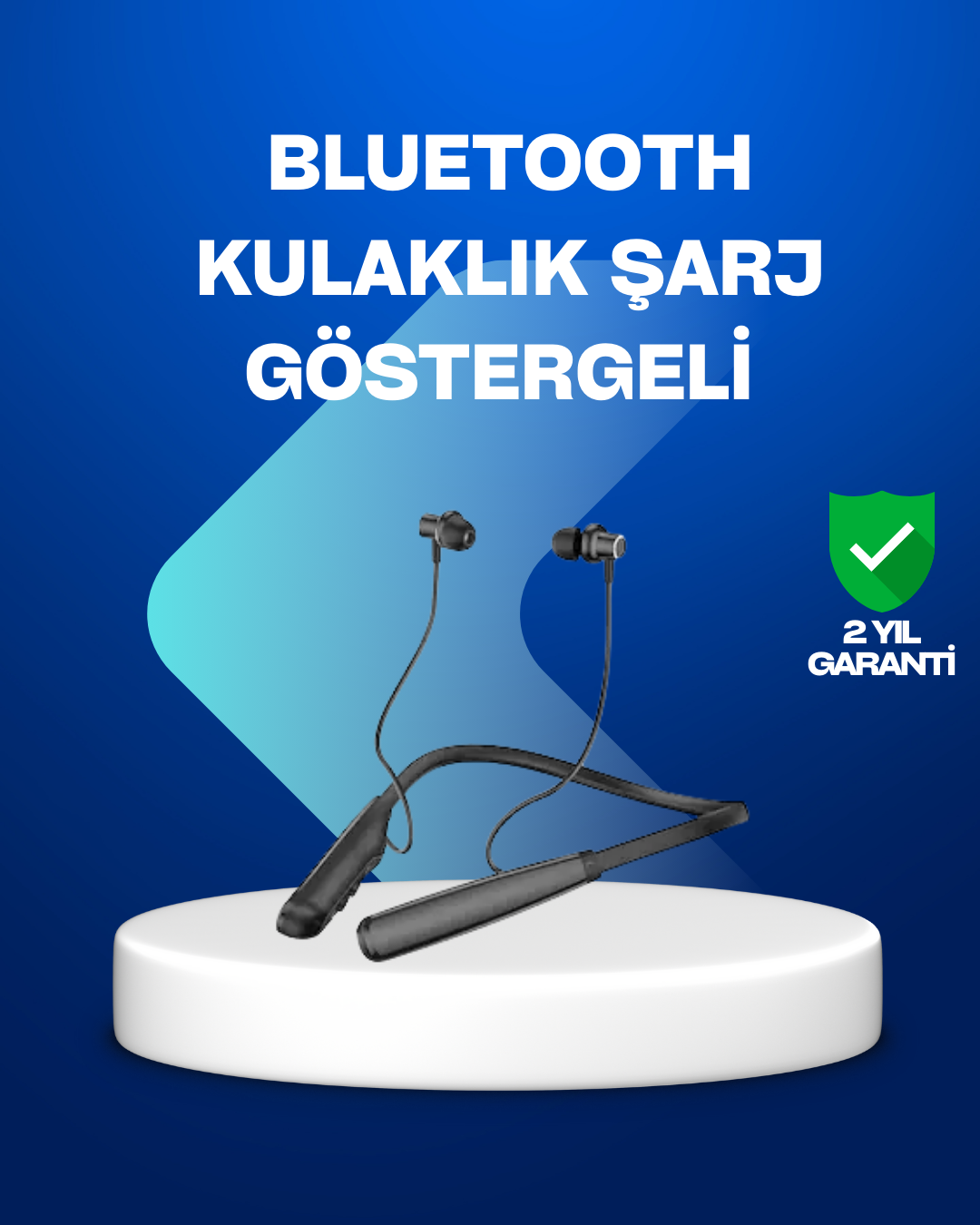 Boyun Askılı Kablosuz Bluetooth Kulaklık – Aktif Gürültü Önleme LCD Ekranlı