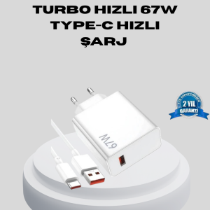 67W Type-C Turbo Şarj Cihazı – Aşırı Akım ve Isı Koruması Seyahat Uyumlu