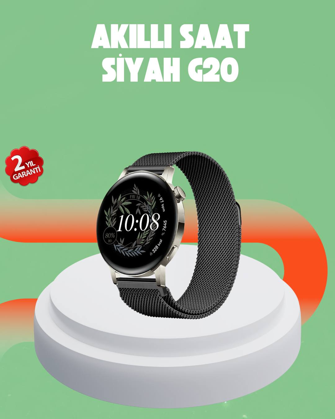 Akıllı Saat – Dokunmatik Ekran Kalp Atışı ve Spor Takibi