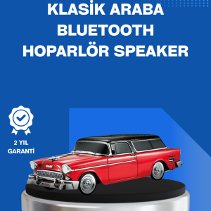 Retro Araba Şekilli Kablosuz Bluetooth Hoparlör