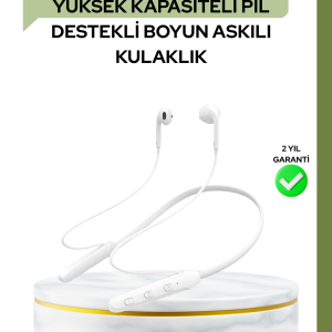 100 Saat Pil Ömrü Boyun Askılı Bluetooth Kablosuz Kulaklık