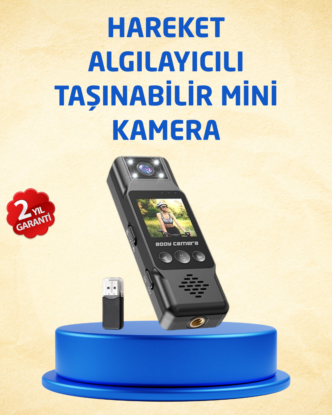 Taşınabilir Full HD Mini Kamera TFT Ekranlı