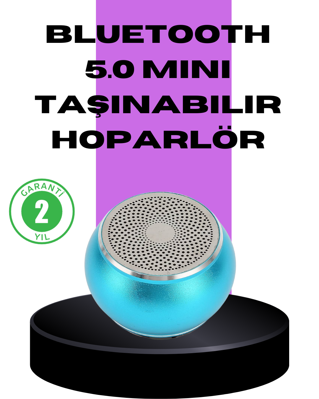 Taşınabilir Mini Bluetooth Hoparlör 9m Menzil Dahili Mikrofon
