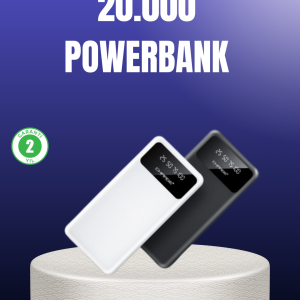Akıllı LCD Ekranlı 20.000mAh Powerbank PD + USB + Type-C